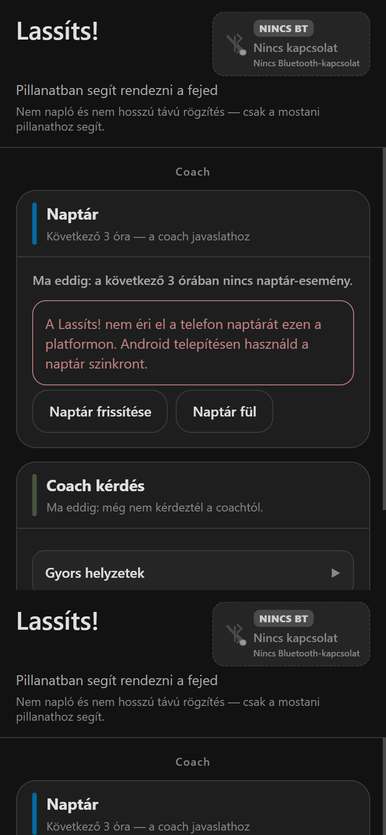 Lassíts! coach válasz